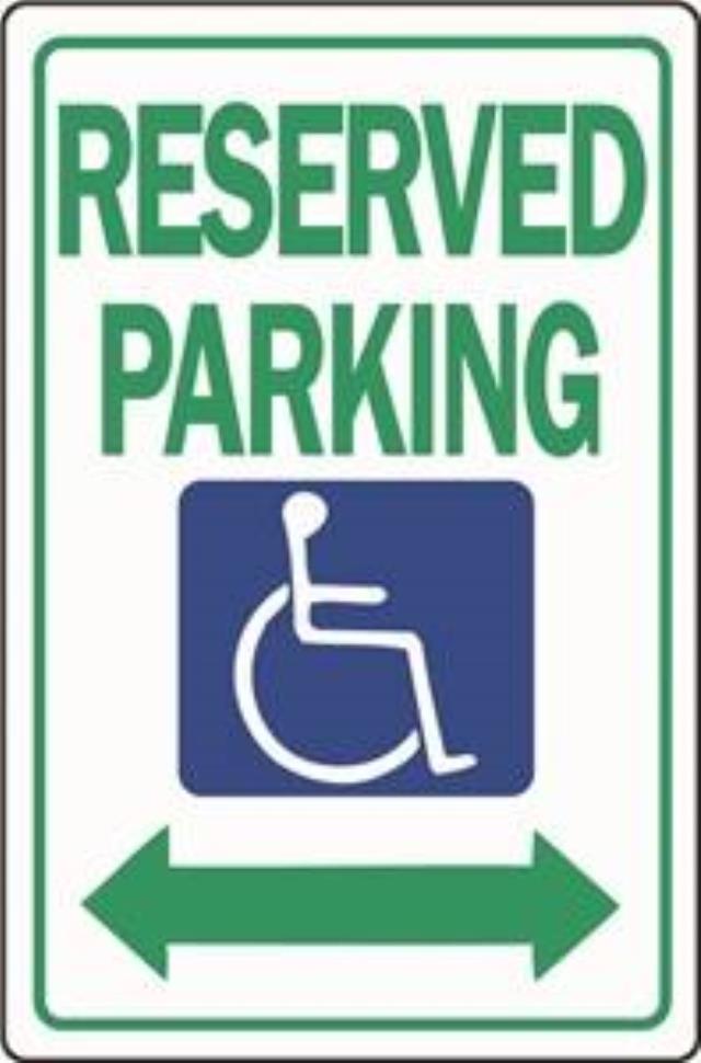 Rental store for Sign Handicap Reserve Parking 12x18 in Aberdeen OH