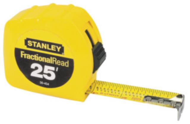 Rental store for Tape Measure 25 x1 Fractional Read in Aberdeen OH